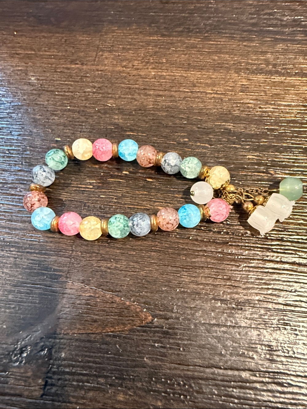 Multicolor Beaded Stretch Bracelet by
